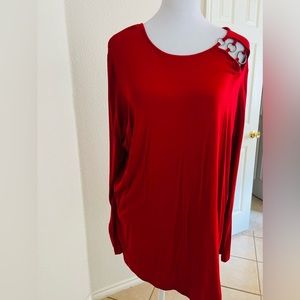 TORRID 2X Red soft shirt w rings